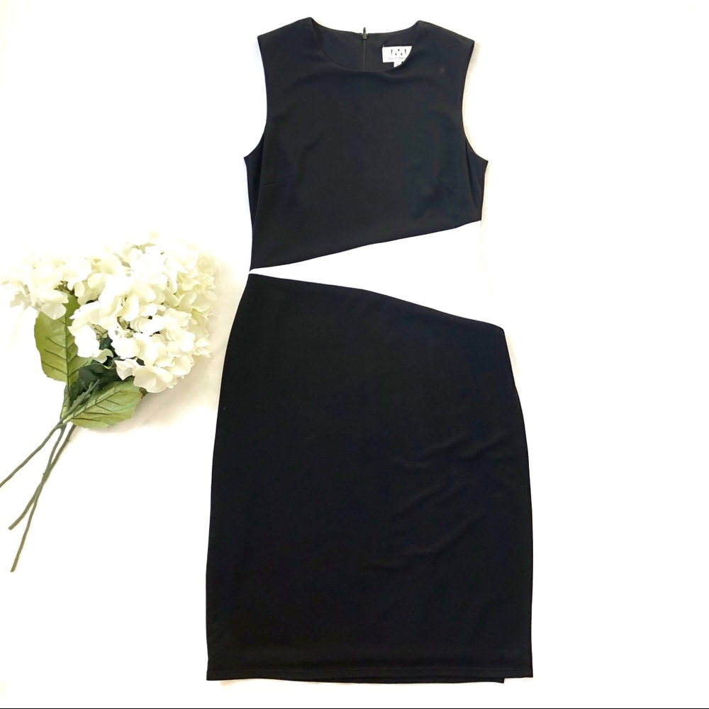DAVID MEISTER • Color-Block Party Dress